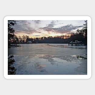 Ice Covered Cove Sticker